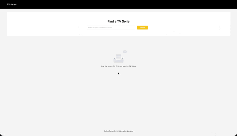Series Search App Demo